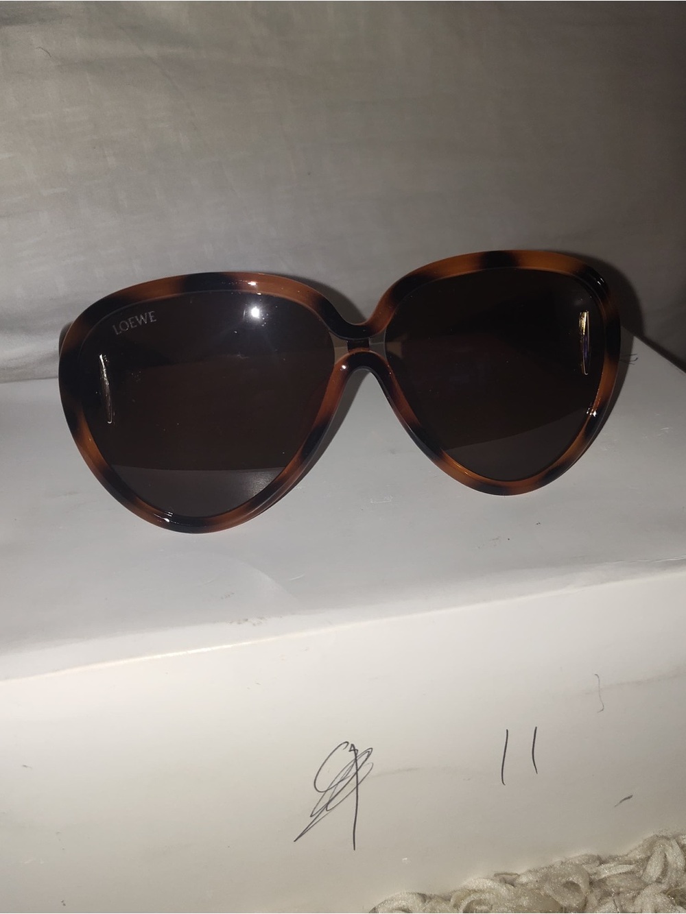 Loewe Women's Oversized Tortoiseshell Sunglasses in Brown